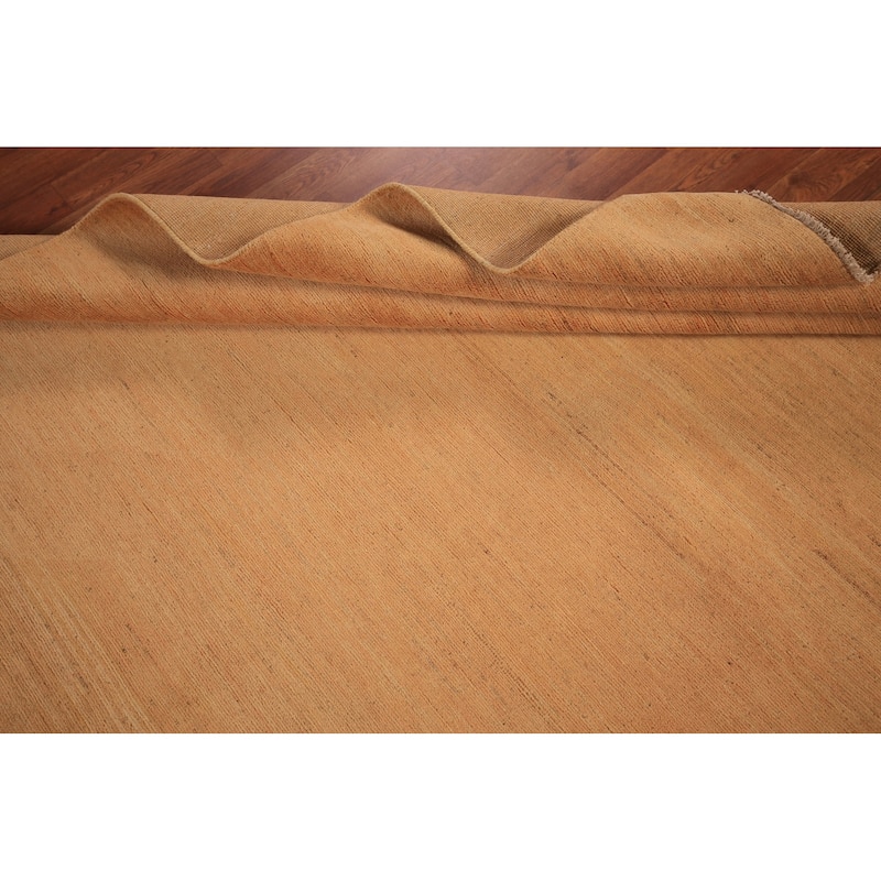 Modern Rust Gabbeh Oriental Area Rug Handmade Wool Carpet - 6'6" x 9'10"