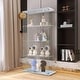 preview thumbnail 82 of 165, Glass Display Cabinet with Doors & Locks, Acrylic Shelves, Floor Standing Storage Showcase for Home or Office