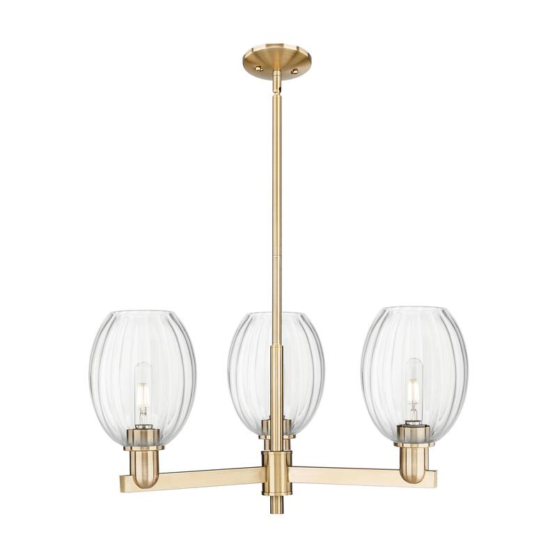 Innovations Lighting Downtown Urban - Preston - 3 Light 18" Bell Shade Stem Hung Chandelier