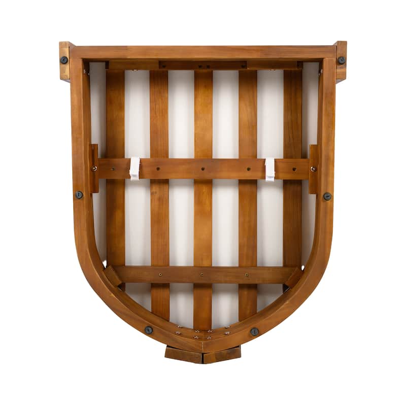 [Set of 2] Premium Acacia Wood Outdoor Club Chair, Curved Tub Design, Water-Resistant Cushions, All-Weather Slat Construction