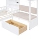 preview thumbnail 11 of 13, Wooden Twin Size House Bed with Upholstered Sofa, Charging Station & Storage