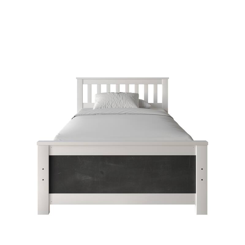CraftPorch Classic Twin Platform Bed - White