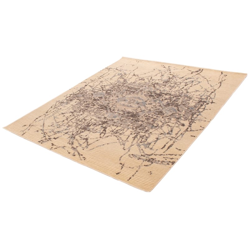 ECARPETGALLERY Hand-knotted Tangier Cream Wool Rug - 8'0 x 9'10