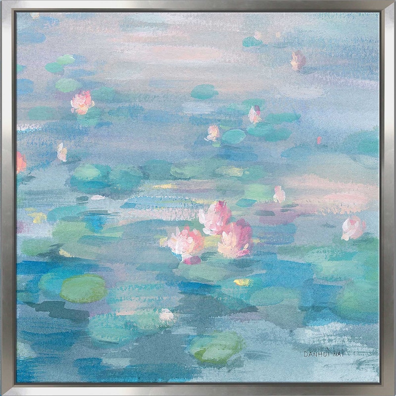 "Sunrise Waterlilies Crop" Print on Floating Canvas