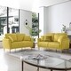 preview thumbnail 19 of 51, 2 Piece Living Room Sofa Set, Velvet Upholstered, Solid Manufactured Frame, Reversible Cushions, Metal Feet, Flared Armrests