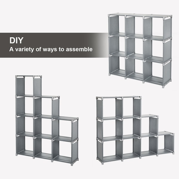 Metal Wire Storage Cubes Diy 9 Cube Closet Black Toys Shelving