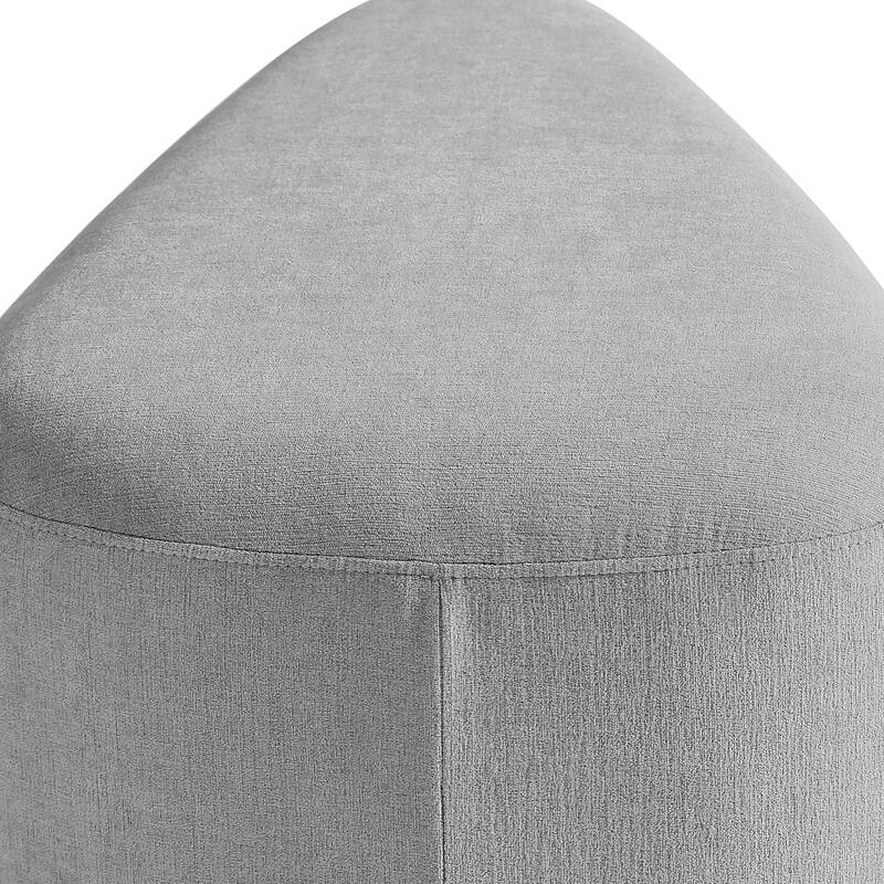 Bonnie 26"/43" W Chenille Small/ Oversized Triangular Cheese Ottoman