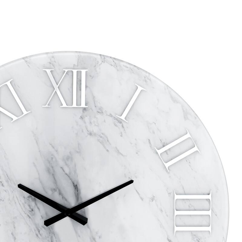 23.6" Glass Frameless Decorative Wall Clock