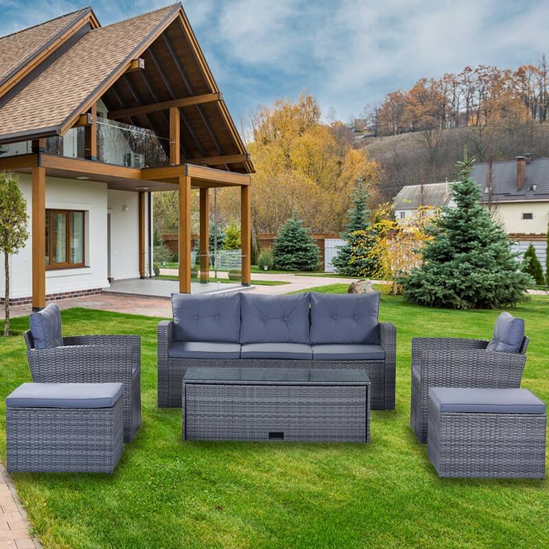 6-piece Patio Outdoor Sectional Set