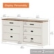 preview thumbnail 62 of 71, WAMPAT Mid Century Modern Dresser, 31.9" Tall Storage Cabinet with Drawers