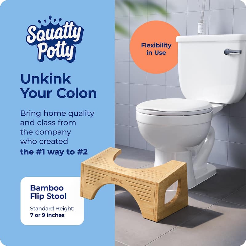 Squatty Potty The Original Toilet Stool - 7" and 9", Brown