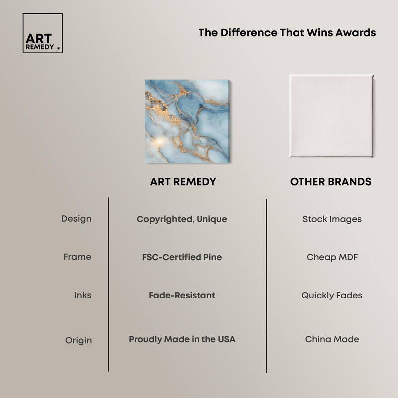 Azure Veins Canvas by Art Remedy, Gallery Wrapped