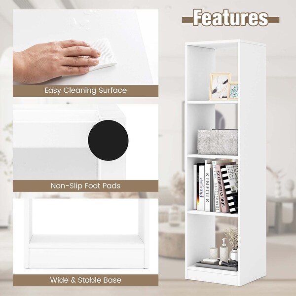 Costway 56 Tall Bookcase Freestanding Bookshelf with 4 Open Cubes On Sale Bed Bath Beyond 38198251