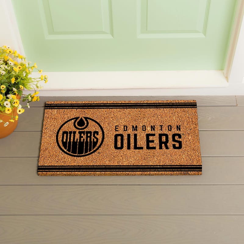 Edmonton Oilers Monochrome Indoor/Outdoor Coir Door Mat - 28" x 16"