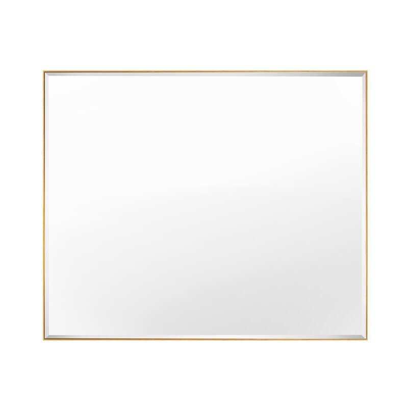 Aluminum Framed Rectangle Beveled Bathroom Wall Mirror