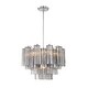 preview thumbnail 2 of 5, Addis 6 Light Polished Chrome Chandelier - 19.75"W x 14"H x 19.75"D