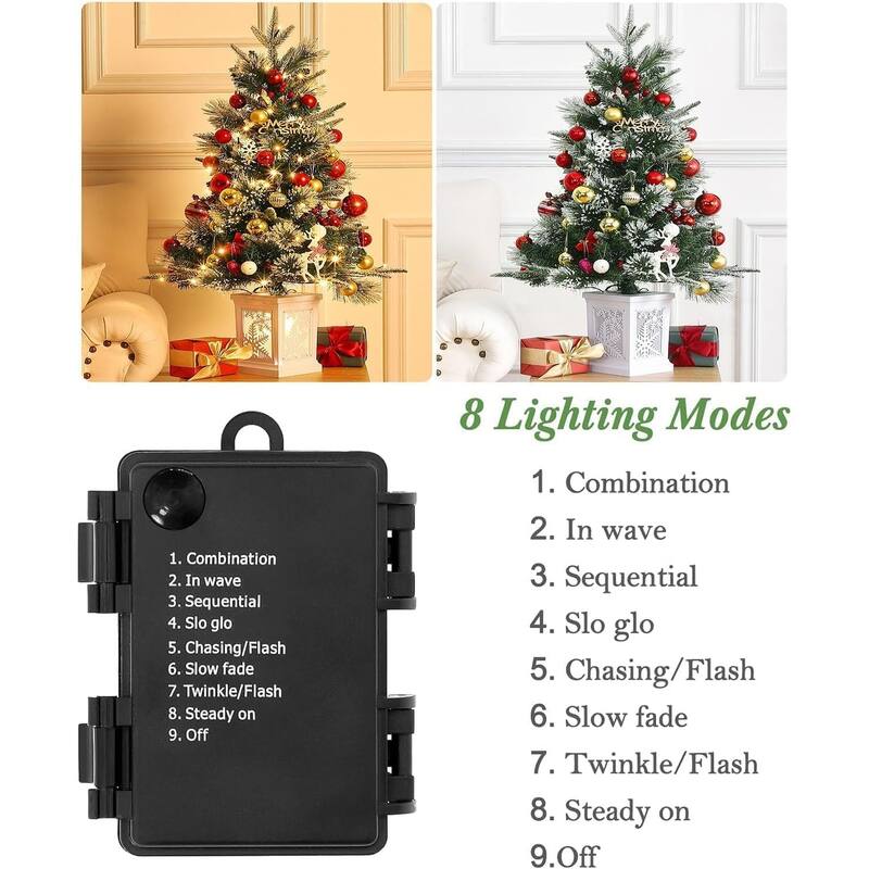 Christmas Tree with 78 Multi-Color Led Lights, 3 Ft Pre-Lit Artificial Christmas Decoration