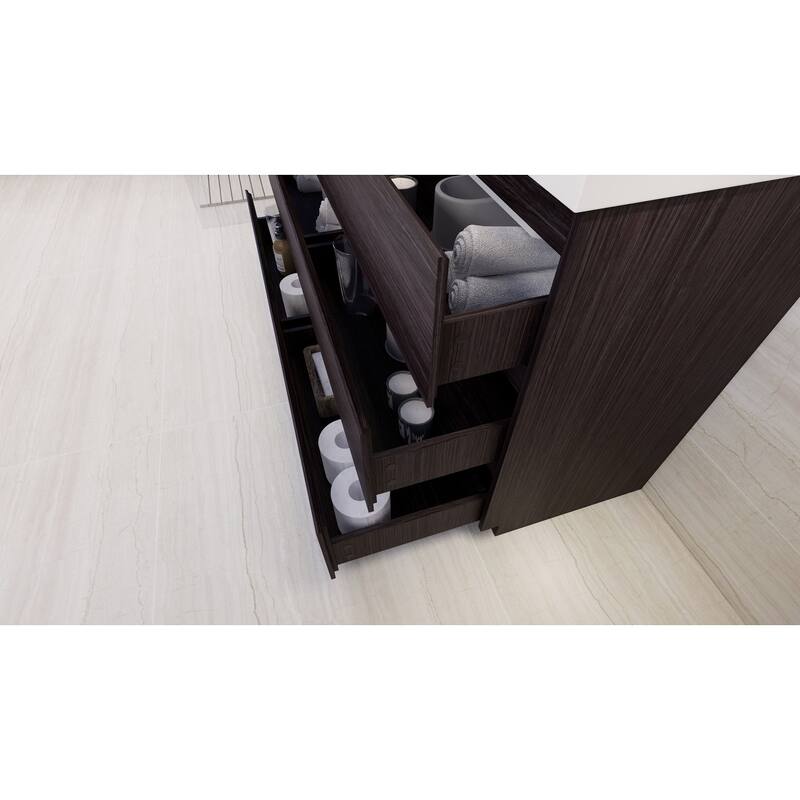 Aron 60'' Freestanding Vanity with Double Reinforced Acrylic Sink