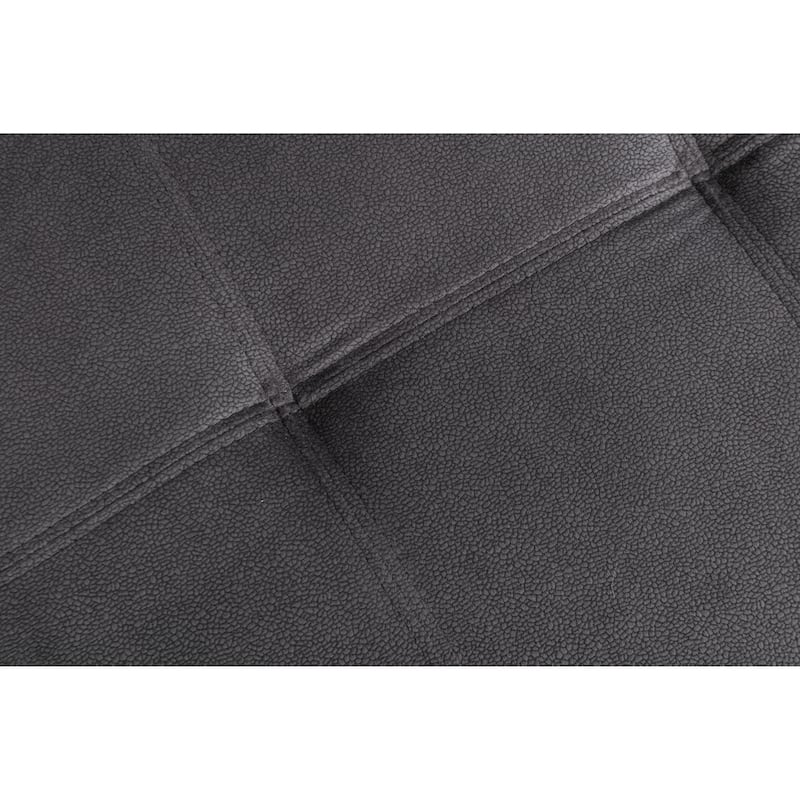 77 Inch Reversible Sectional Sleeper Sofa Bed, L-Shape 2 Seat, Dark Grey Velvet
