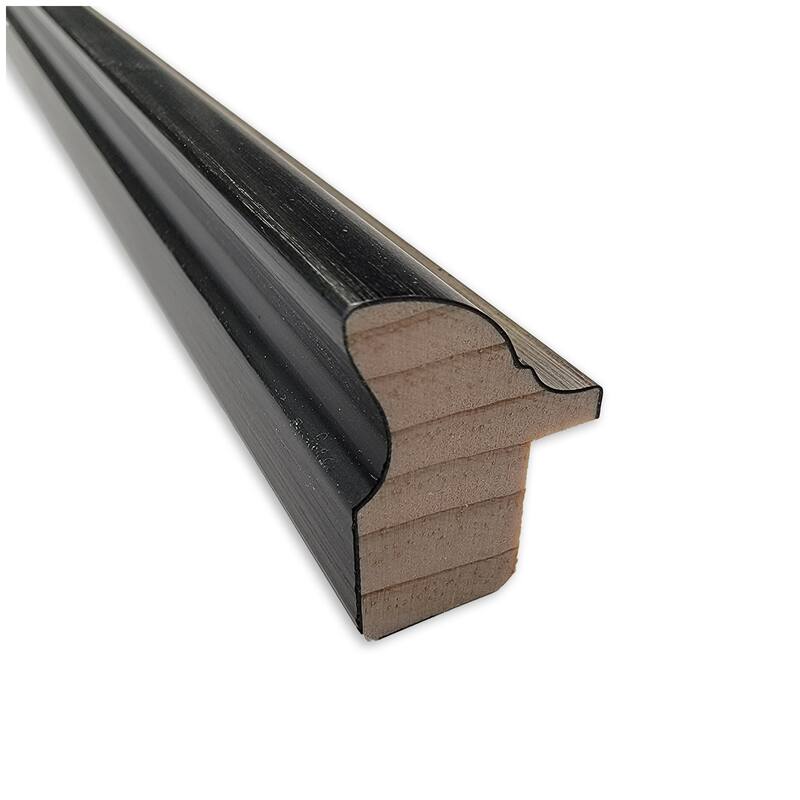 Kate and Laurel Minimalist Black Highland Cow Close by Michael Schauer Framed Wall Art Print