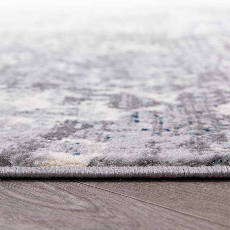 World Rug Gallery Prague Distressed Abstract Area Rug