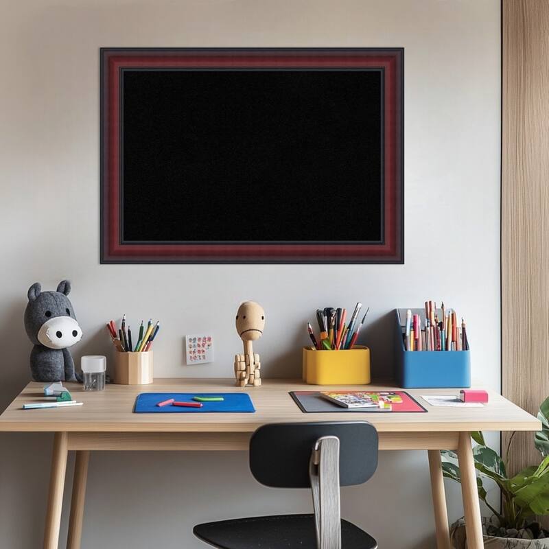 Dalat Cherry Framed Cork Board - Bulletin Board, Organization Board, Pin Board