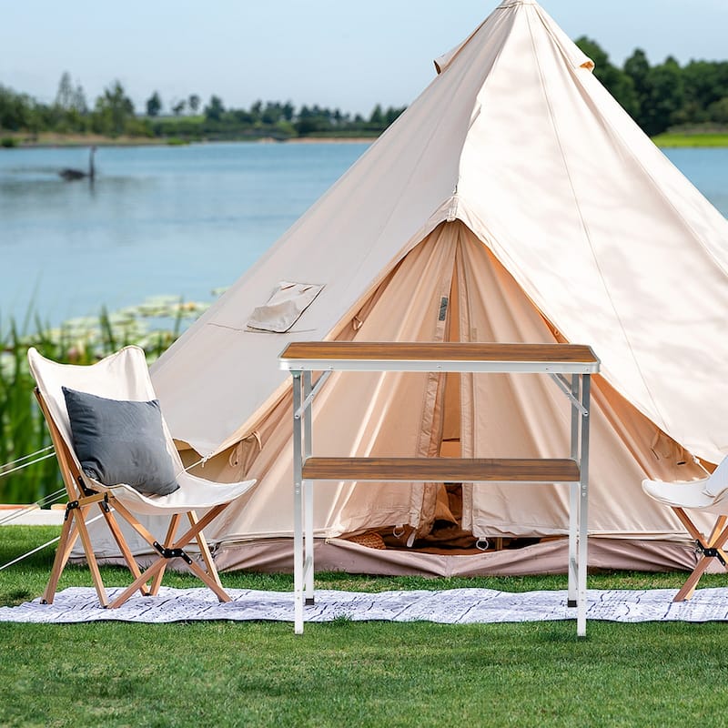 Lightweight Folding Table for Indoor Outdoor Parties and Exhibits