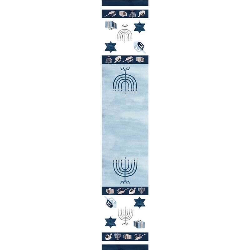 Happy Hanukkah Table Runner 13 x 72 - 13" x 72"