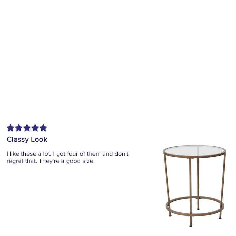 Signature Design by Ashley Coylin End Table - Tempered Glass Table