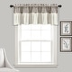 preview thumbnail 5 of 40, Lush Decor Linen Button Window Curtain Valance 18" x 52"  - Warm Gray/White