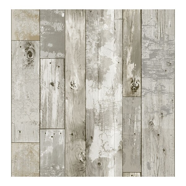 Driftwood Peel & Stick Wallpaper - 198in x 20.5in x 0.025in - Overstock