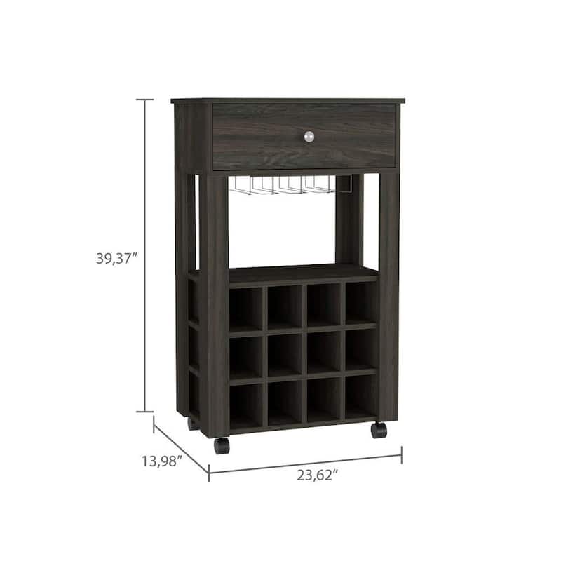Ambler 1-Drawer 12-Bottle Wine Cabinet