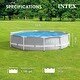 preview thumbnail 3 of 6, Intex 10ft x 10ft x 30in Pool w/ 10 Foot Round Pool Cover and Filter Cartridge - 45.98