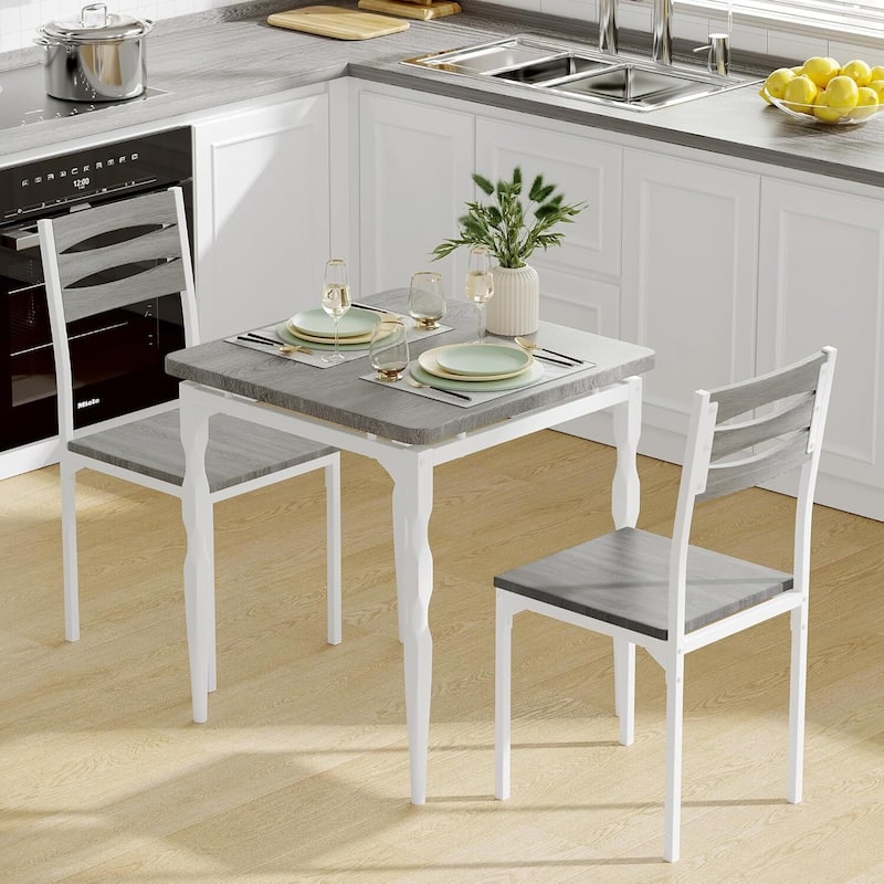 Dining Table Set for 2 with Spiral Table Legs for Small Spaces Kitchen Apartment