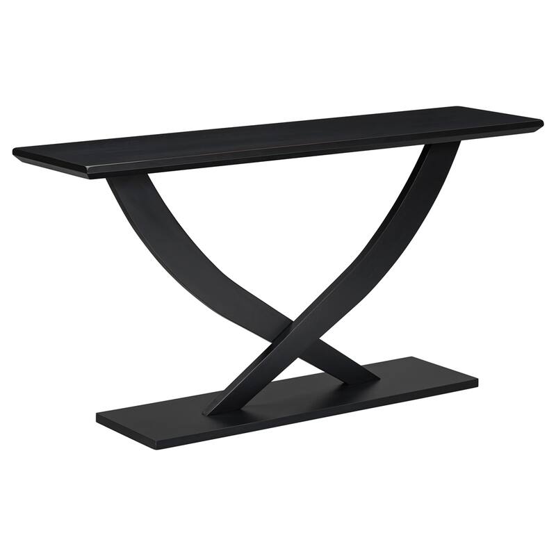 Modern Rustic Console Table with Cross-Leg Design