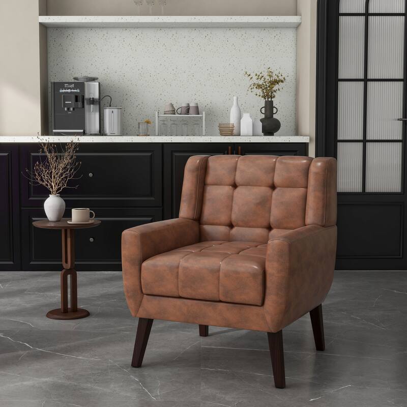 Tufted Upholstered Accent Armchair