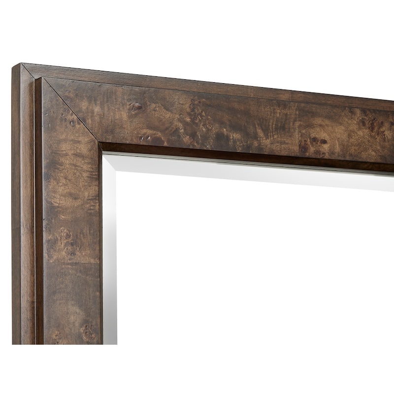 Magnussen Home Rowan Espresso Drawer Dresser with Landscape Mirror