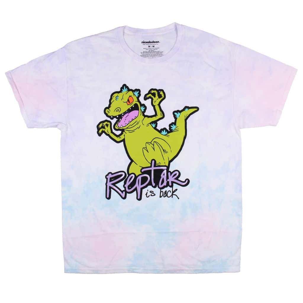 Nickelodeon Rugrats Men's Reptar Is Back Graphic Tie-Dye T-Shirt