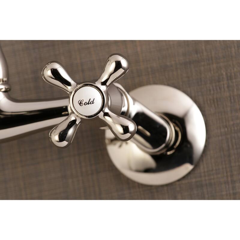 Vintage 6" Adjustable Center Wall Mount Kitchen Faucet