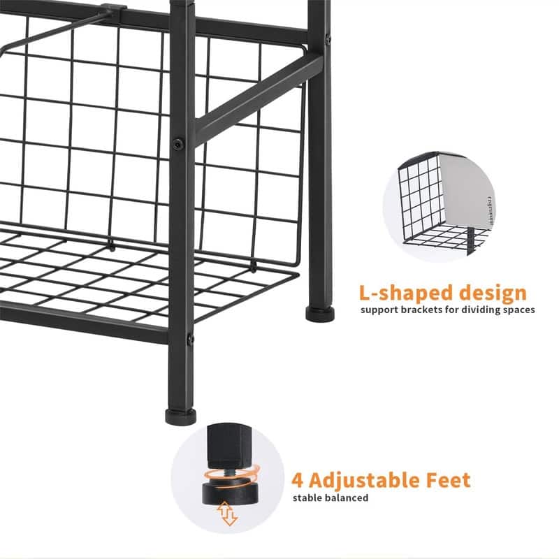 Record Player Stand With Vinyl Storage - 11.8"D x 15.3"W x 29.1"H