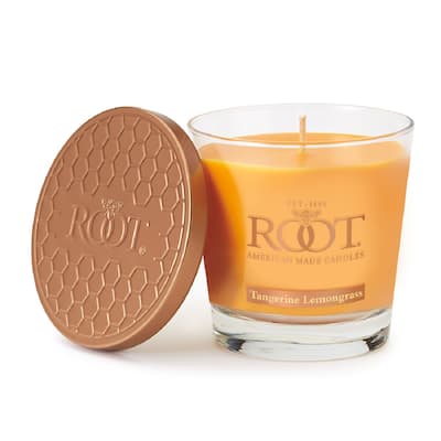 Root Candles Tangerine Lemongrass Scented 6.3 oz Small Veriglass Jar