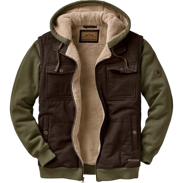 Legendary Whitetails Men's Treeline Sherpa Lined Hooded Jacket - MOSS