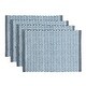 preview thumbnail 10 of 91, over&back Hand-Blocked 100% Cotton Placemats - Machine Washable - Set of 4 Blue Herringbone