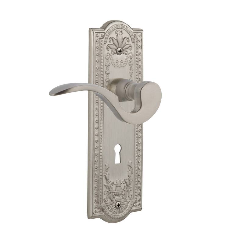 Nostalgic Warehouse Manor Left Handed Non-Turning One-Sided Door Lever - Satin Nickel