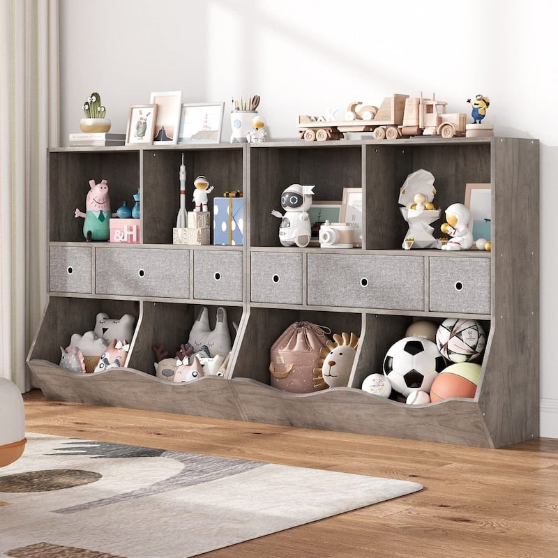 Kids Toy Storage Organizer - Grey