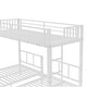 preview thumbnail 10 of 10, White Metal Triple Bunk Bed, Twin Over Twin & Twin XL Over Twin with Guardrails