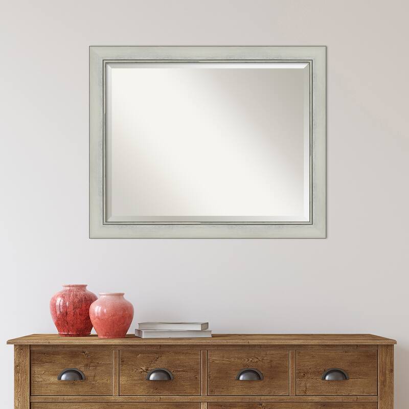 Beveled Wall Mirror - Flair Polished Nickel Frame