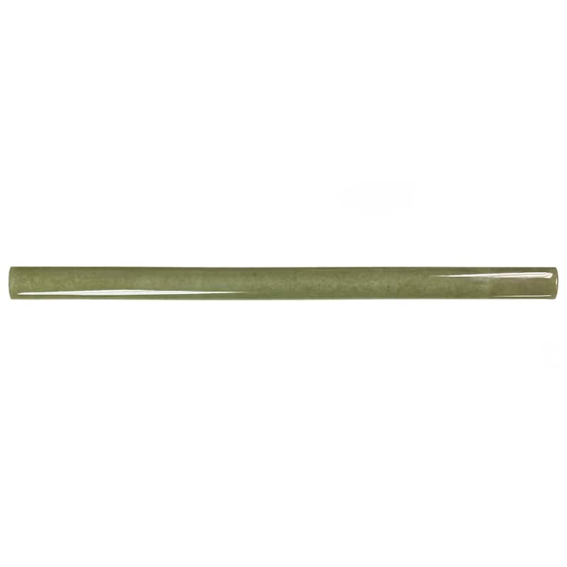 Merola Tile Coco Demi-Bullnose Glossy Moss Verde 1/2" x 7-7/8" Ceramic Wall Trim - (1 Tile) - (1 Tile)