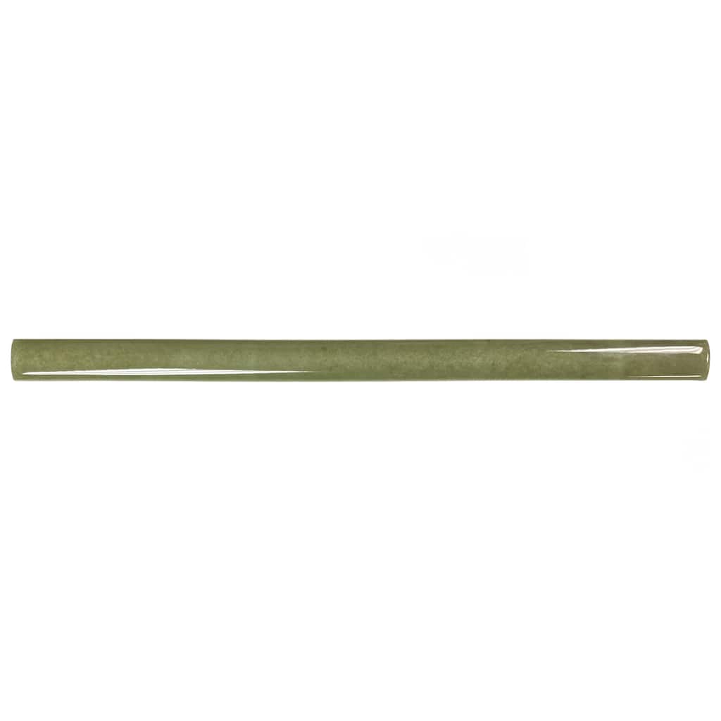 Merola Tile Coco Demi-Bullnose Glossy Moss Verde 1/2" x 7-7/8" Ceramic Wall Trim - (1 Tile)