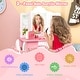 preview thumbnail 5 of 7, Gymax Kid Vanity Table and Chair Detachable Tri-Folding Mirror Pretend